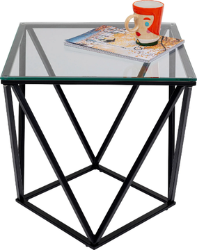 CRISTALLO - Glass and steel high side table by KARE Design - view 3